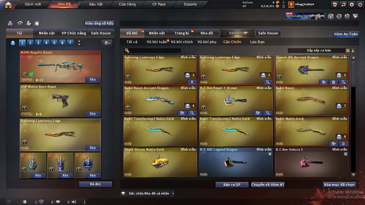 shop acc cf uy tin gia re